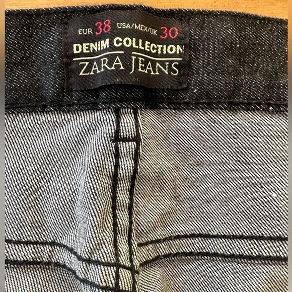 Zara Jeans Denim Collection Men Unisex Size 30 Black Skinny Jeans - Picture 2 of 9